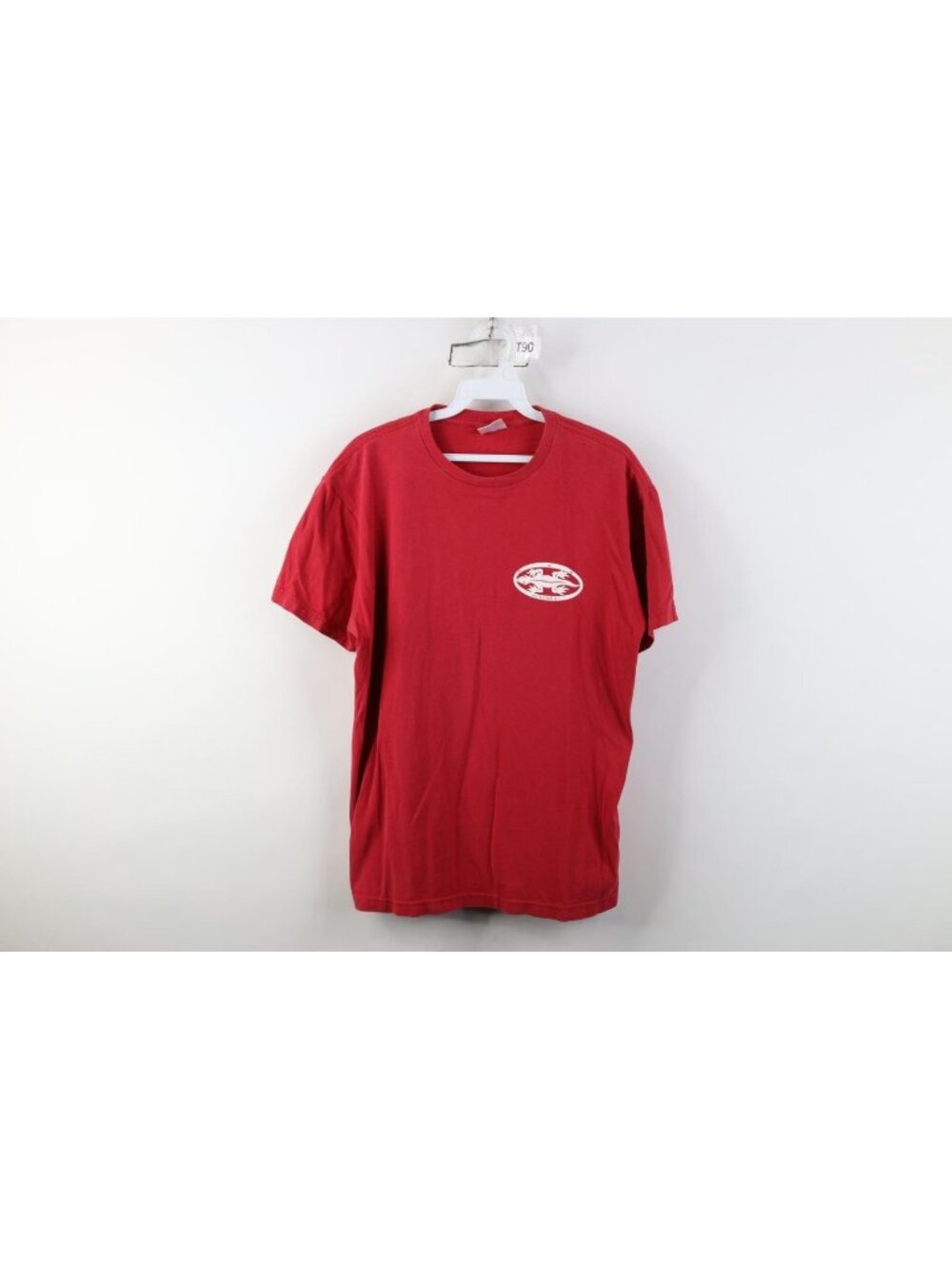 Vintage 90s Y2K Streetwear Womens Large Distressed Honduras Lizard T-Shirt Red